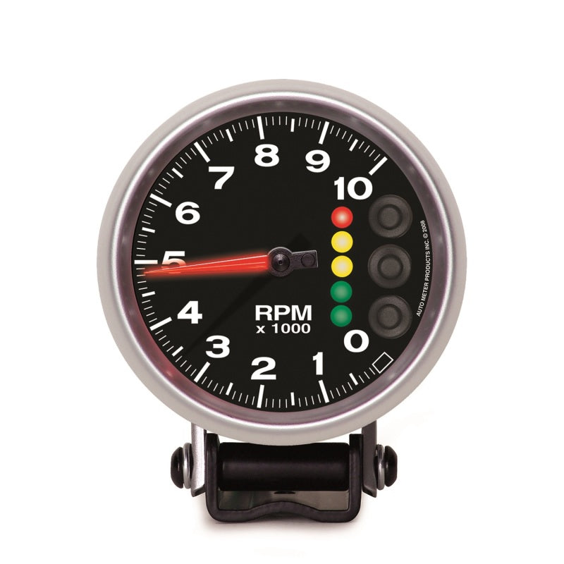 Autometer Elite 3 3/4inch 10K RPM Tachometer w/ Pit Road Speed Lights and Peak Memory-thumbmail-1