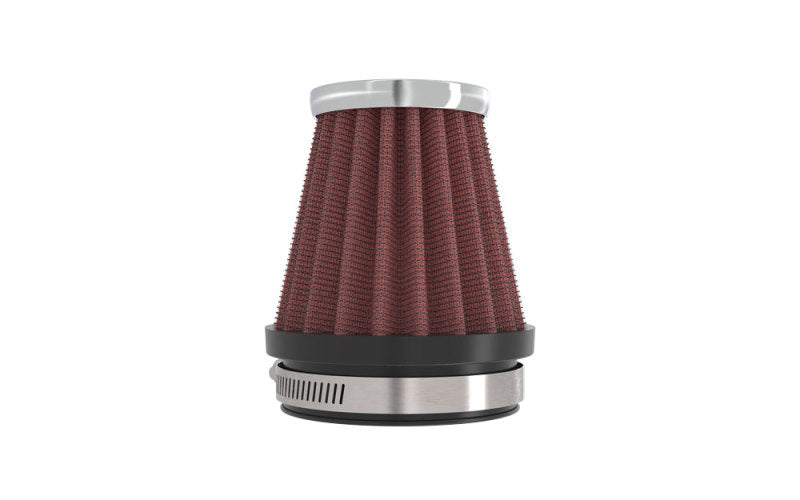 K&N Universal Chrome Filter 2 1/8 inch FLG / 3 inch Bottom / 2 inch Top / 3 inch Height-thumbmail-15