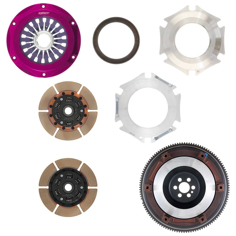 Exedy 1999-2002 Nissan Skyline GTR L6 Hyper Twin Cerametallic Clutch Sprung Center Disc Pull Type-thumbmail-12