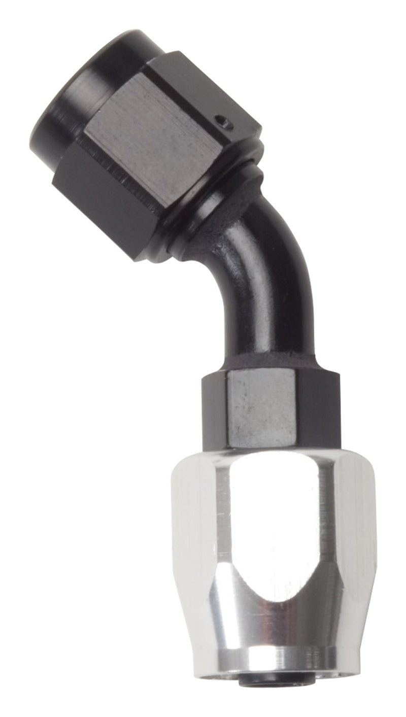 Russell Performance -4 AN Black/Silver 45 Degree Full Flow Hose End-thumbmail-4