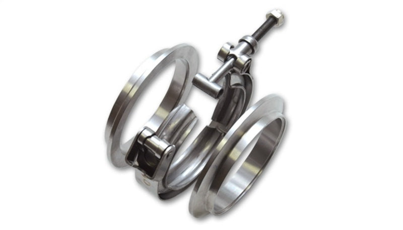 Vibrant T304 SS V-Band Flange Assembly for 2in O.D. Tubing incl 2 V-Band flanges & 1 V-Band Clamp-thumbmail-2