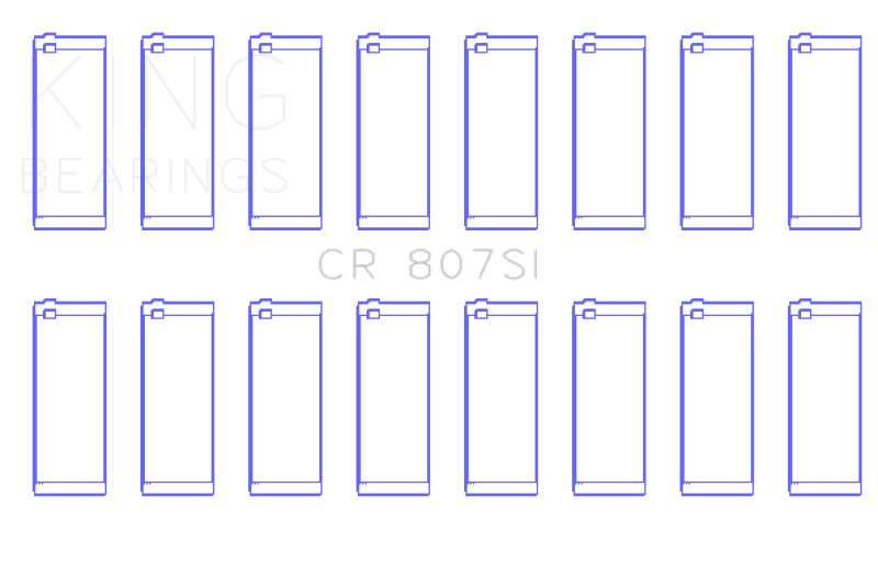 King Chevy LS1 / LS6 / LS3 (Size STD) Silicone Bi-Metal Alum Rod Bearing Set-thumbmail-2