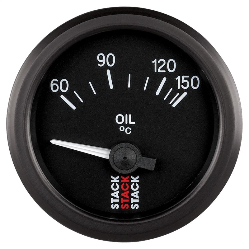 Autometer Stack 52mm 60-150 Deg C M10 Male Electric Oil Temp Gauge - Black-thumbmail-1
