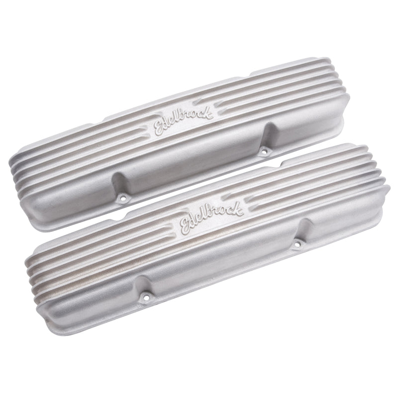 Edelbrock Valve Cover Classic Series Chevrolet 1959-1986 262-400 CI V8 w/ o Breather Holes Satin-thumbmail-2