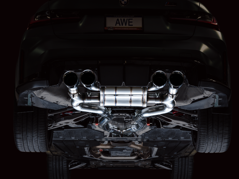 AWE SwitchPath Catback Exhaust for BMW G8X M3/M4 - Chrome Silver Tips-thumbmail-13