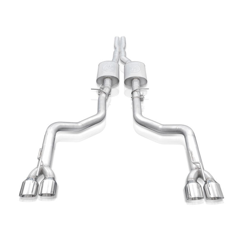 Stainless Works 15-19 Dodge Challenger 6.2L/6.4L Hemi 3in Legend Catback X-Pipe w/4in Quad Tips-thumbmail-3