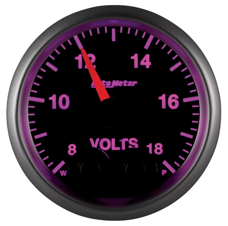 Autometer Elite 52.4mm Peak & Warn w/ Electronic Control 8-18 Volt Voltmeter-thumbmail-6