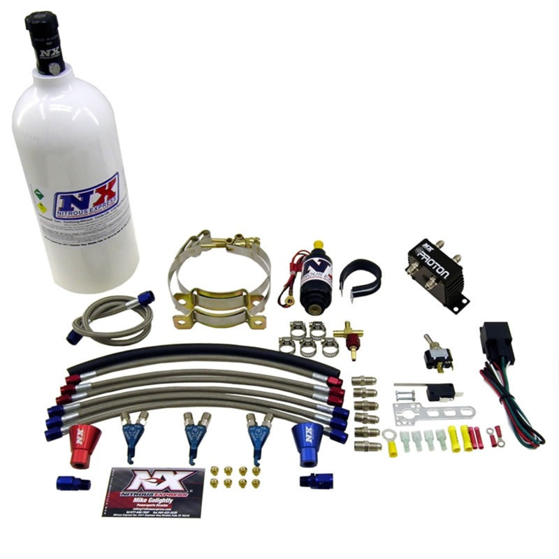 Nitrous Express Three Cyl Proton Nitrous Kit w/1.0lb Bottle-thumbmail-3