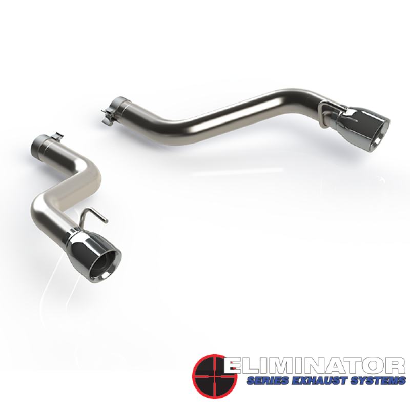 QTP 16-18 Chevrolet Camaro SS 6.2L 304SS Eliminator Muffler Delete Axle Back Exhaust w/4.5in Tips-thumbmail-4
