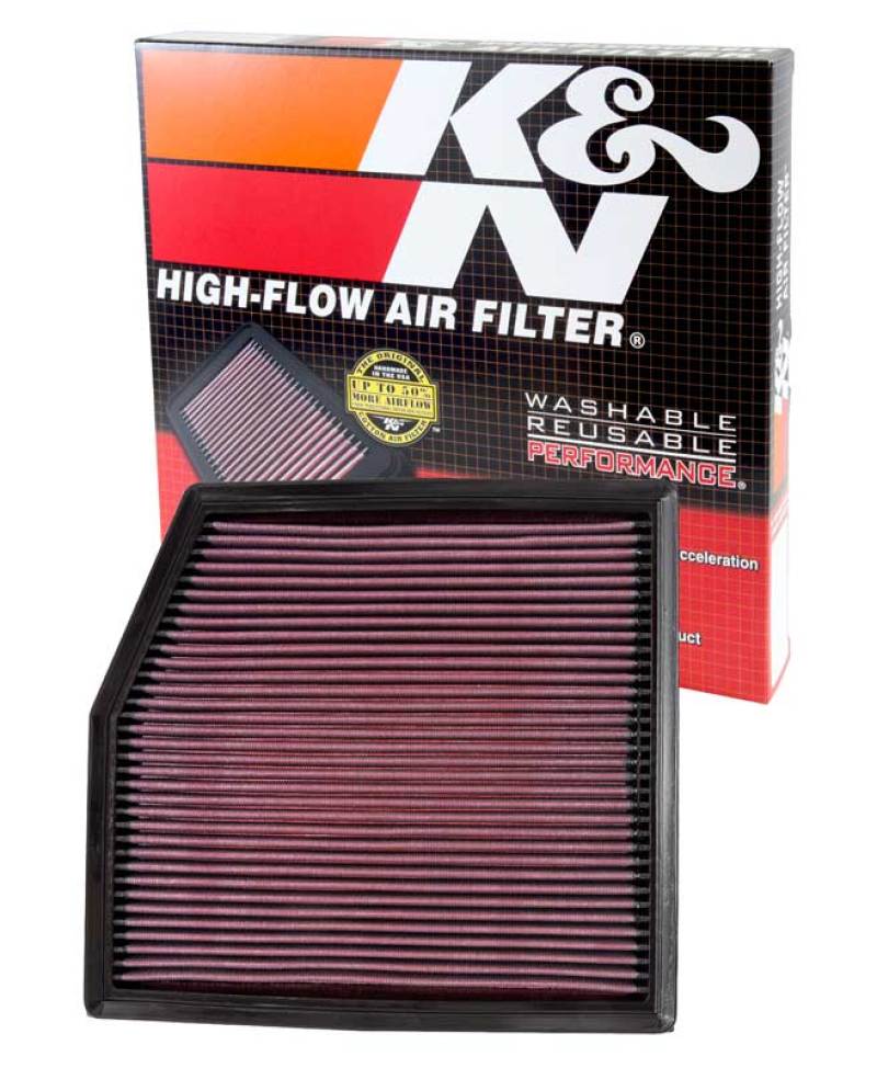 K&N 10-12 BMW 135i/335i/335i XDrive/X1 35i 3.0L L6 (E90) Replacement Air Filter-thumbmail-14