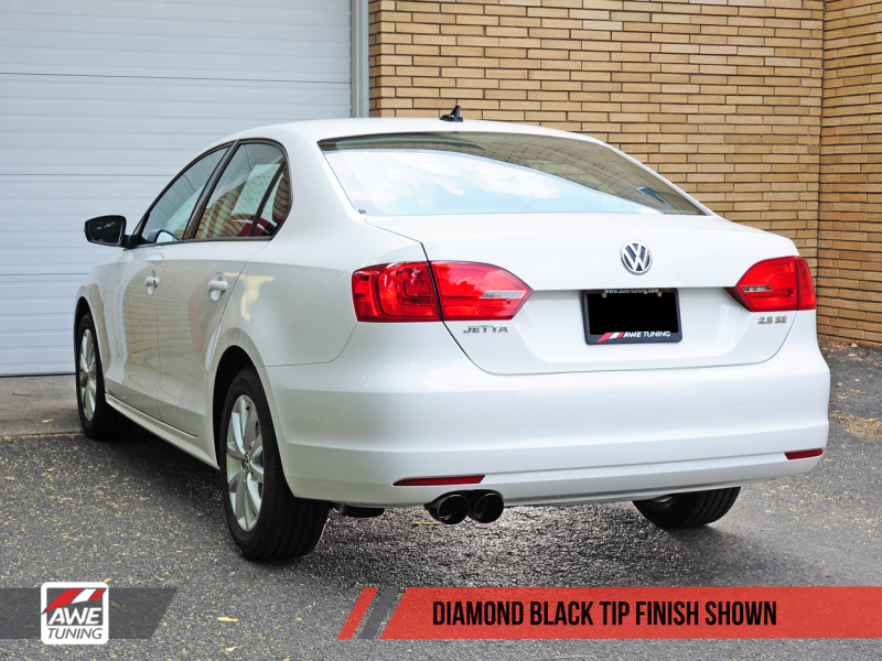 AWE Tuning Mk6 Jetta 2.5L Touring Edition Exhaust - Diamond Black Tips-thumbmail-5