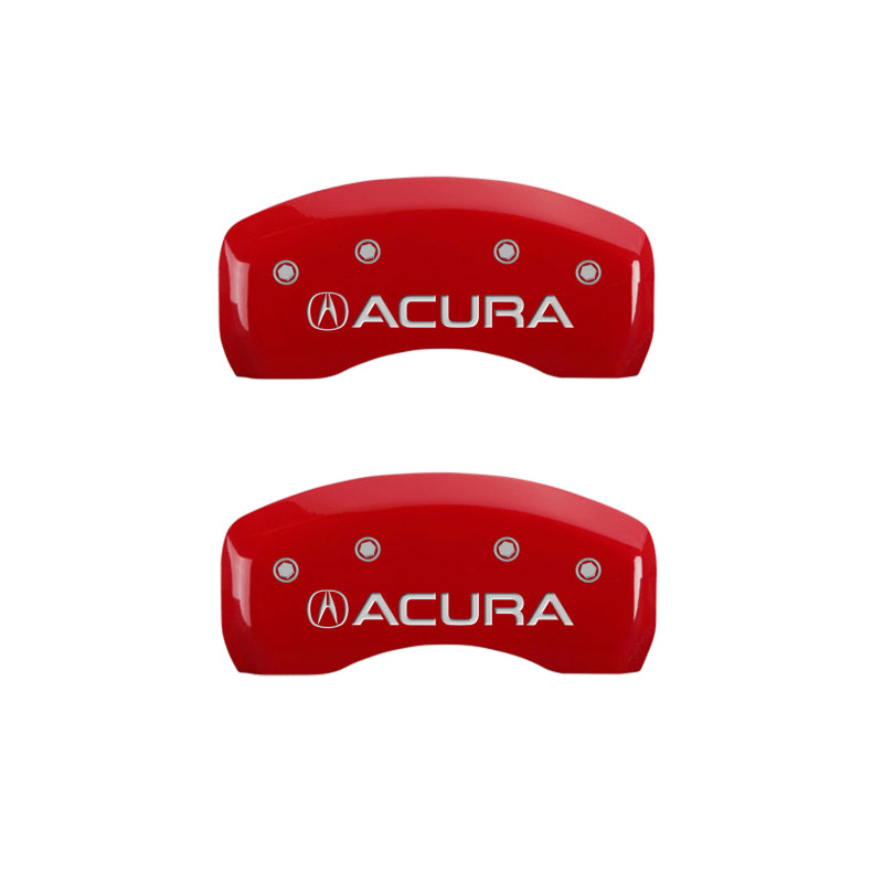 MGP 4 Caliper Covers Engraved Front & Rear Acura Red finish silver ch-thumbmail-5