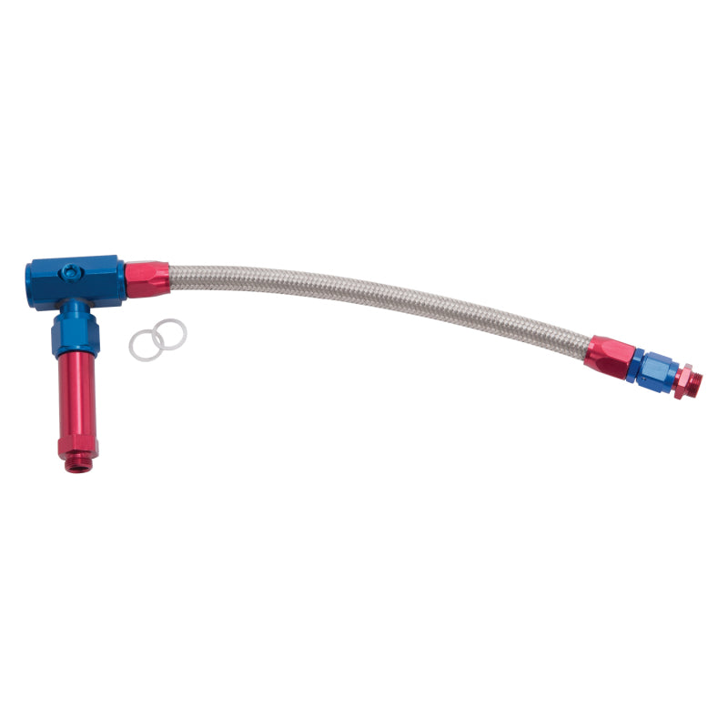 Russell Performance -6 AN to 3/8in Female NPT ProFlex Demon Carb Dual Inlet Carb Kit (Red/Blue)-thumbmail-2