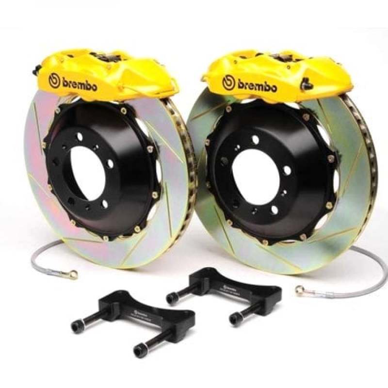 Brembo 05-06 GT Front GT BBK 6 Piston Cast 390x35 2pc Rotor Slotted Type-5- Fluo. Yellow-thumbmail-1