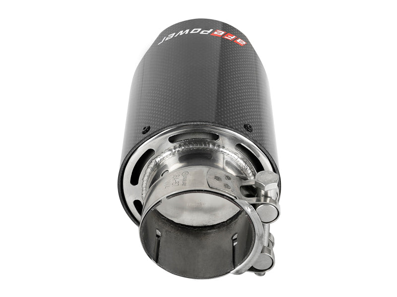 aFe MACH Force-Xp 409 SS Clamp-On Exhaust Tip 2.5in. Inlet / 4in. Outlet / 7in. L - Carbon-thumbmail-6