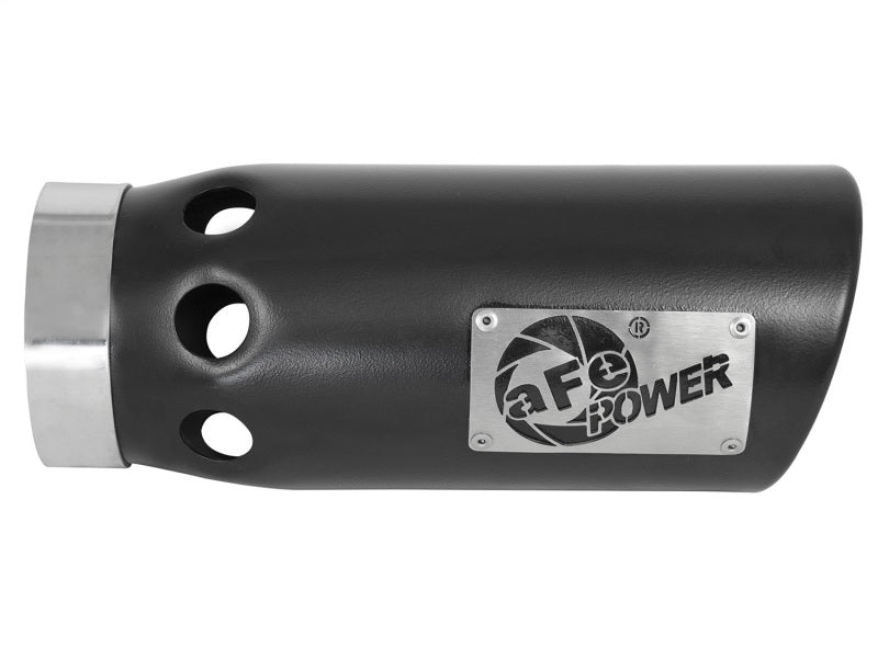 aFe Power Intercooled Tip Stainless Steel - Black 4in In x 5in Out x 12in L Bolt-On-thumbmail-5