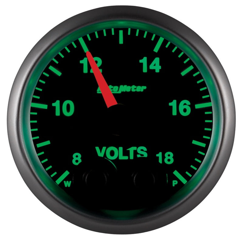Autometer Elite 52.4mm Peak & Warn w/ Electronic Control 8-18 Volt Voltmeter-thumbmail-7