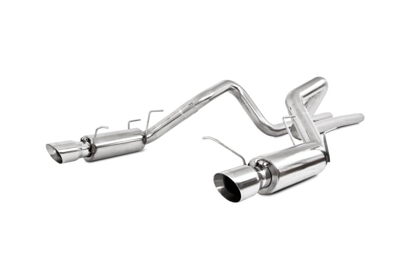 MBRP 11-14 Ford Mustang GT 5.0L Dual Split Rear Race Version T409 3in Cat Back Exhaust System-thumbmail-2