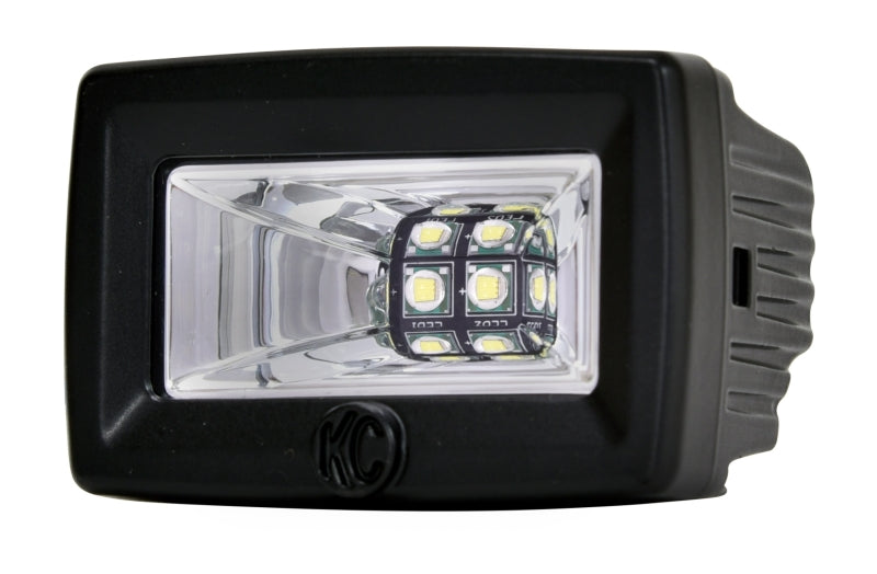 KC HiLiTES C-Series 2in. C2 LED Light 20w Area Flood Beam (Pair Pack System) - Black-thumbmail-8