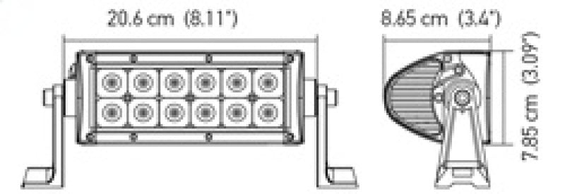 Hella Value Fit 8in Light - 36W Dual Row White Housing Flood Beam - LED-thumbmail-16