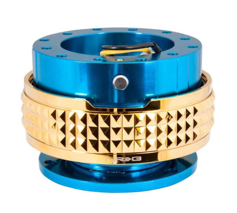 NRG Quick Release Kit - Pyramid Edition - Blue Body / Chrome Gold Pyramid Ring-thumbmail-2