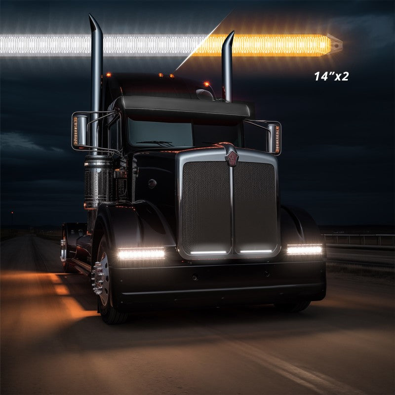 XK Glow 14In Switchback Grill Lights with Start-up Animation & Sequential Turn Signals-thumbmail-3