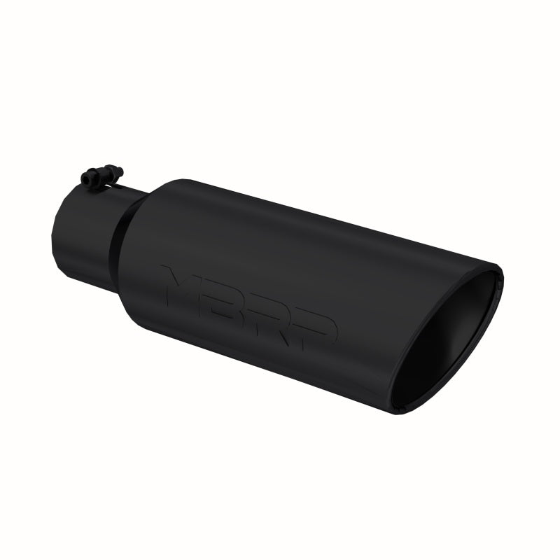 MBRP Universal Tip 6in OD Rolled End 4in Inlet 18in L Black Coated Exhaust Tip-thumbmail-3