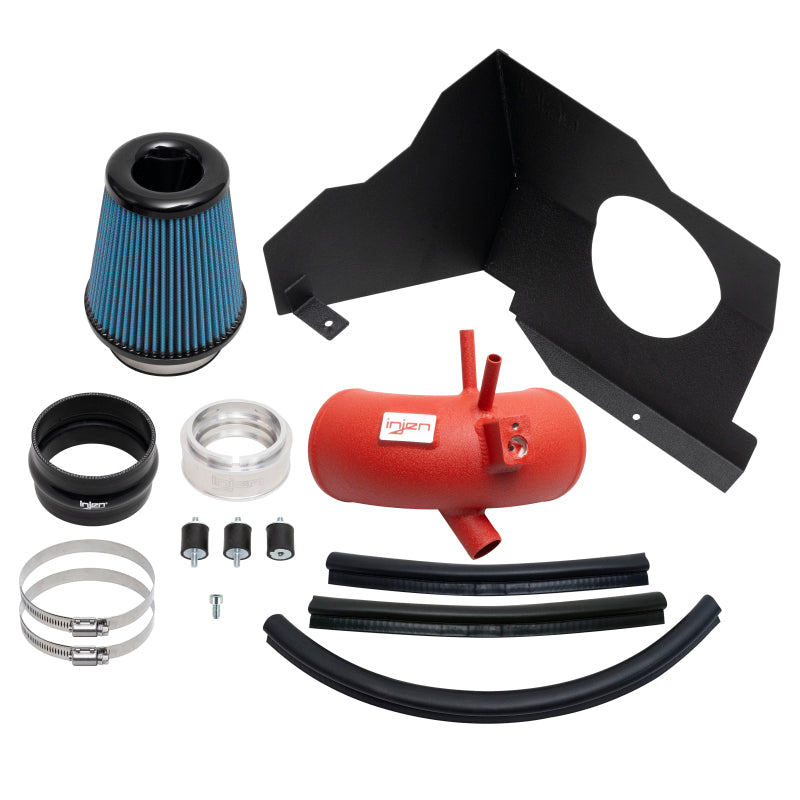 Injen 22-23 Kia Stinger 2.5L Turbo L4 Wrinkle Red Short Ram Tuned Intake System-thumbmail-4
