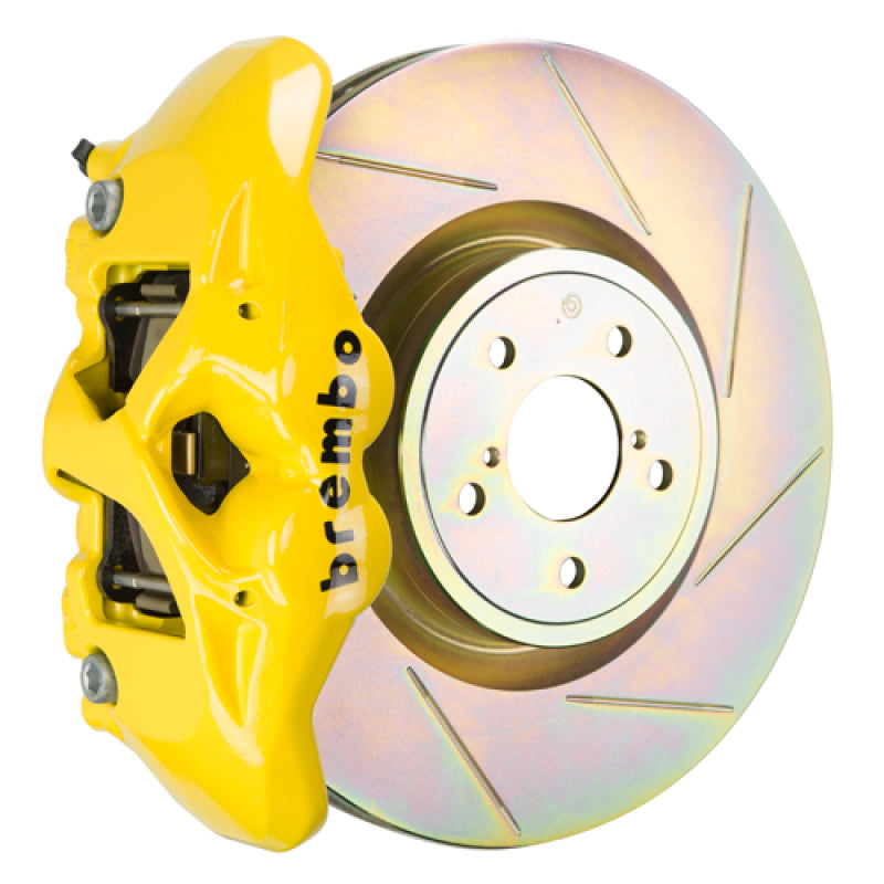 Brembo 02-07 Impreza/WRX/08-14 WRX Front GT BBK 4Piston Cast 326 x30 1pc Rotor Slotted Type1-Yellow-thumbmail-1