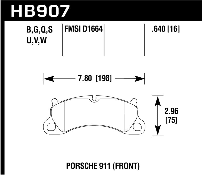 Hawk 12-16 Porsche 911 Carrera S HP+ Front Brake Pads-thumbmail-2