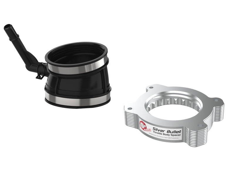 aFe 2020 Vette C8 Silver Bullet Aluminum Throttle Body Spacer Works w/ Factory Intake Only - Silver-thumbmail-17