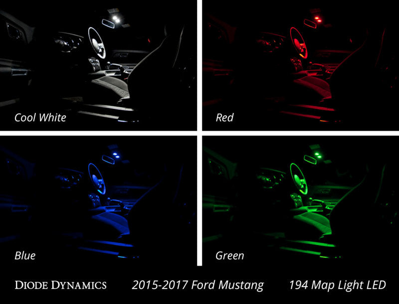 Diode Dynamics Mustang Interior Light Kit 15-17 Mustang Stage 1 - Green