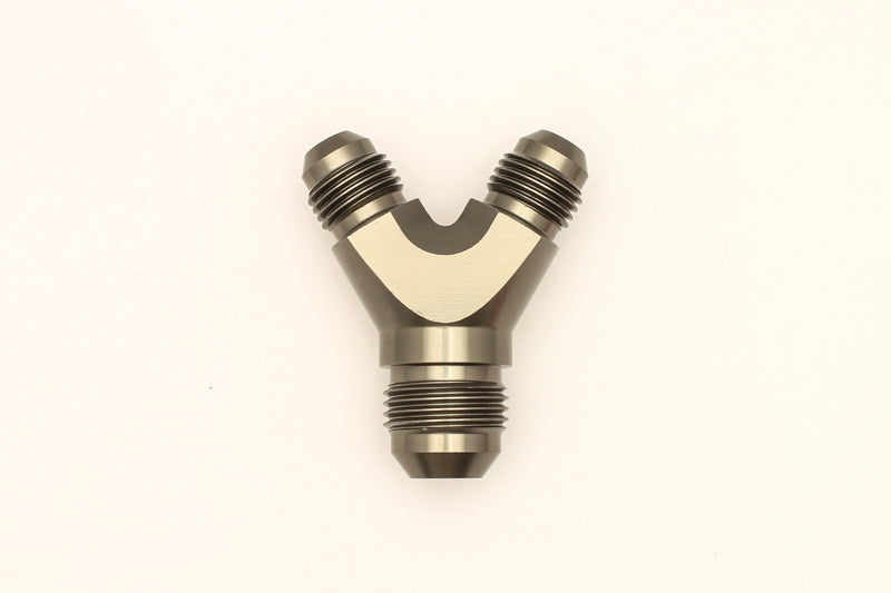 DeatschWerks 6AN Male Flare + 6AN Male Flare to 8AN Male Flare Y Block Fitting-thumbmail-3