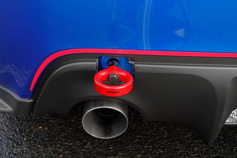 Perrin 13-20 & 2022 Subaru BRZ / 13-16 Scion FRS / 17-20 Toyota 86 Tow Hook Kit (Rear) - Red-thumbmail-13