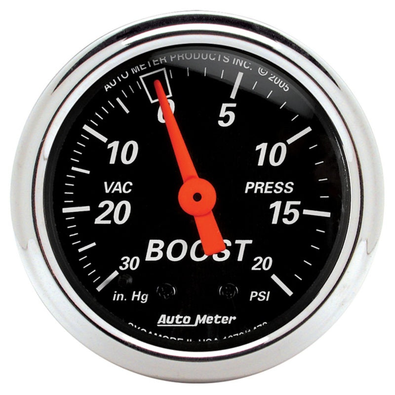 Autometer Designer 2-1/16in Mechanical 30 In Hg-Vac / 20 PSI Vacuum/Boost Gauge-thumbmail-2