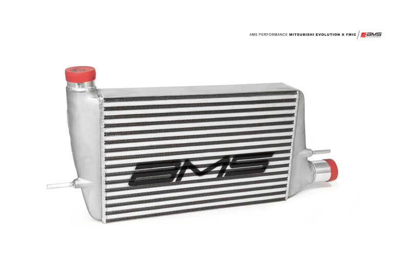 AMS Performance 08-15 Mitsubishi EVO X Front Mount Intercooler w/Modular Cast End Tanks & Logo-thumbmail-2