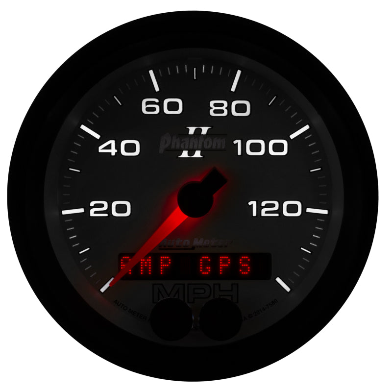 Autometer Phantom II 3-3/8in 0-140MPH In-Dash Electronic GPS Programmable Speedometer-thumbmail-6