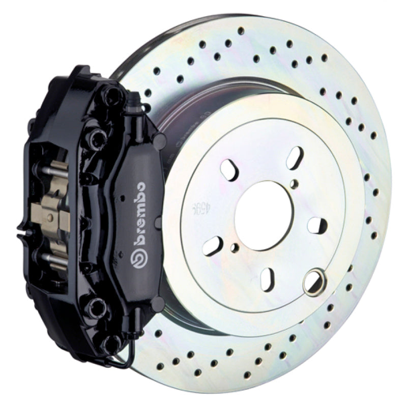 Brembo 66-89 911S/SC/Carrera Rear GT BBK 4 Piston Cast 2pc 309x28 1pc Rotor Drilled-Black-thumbmail-1