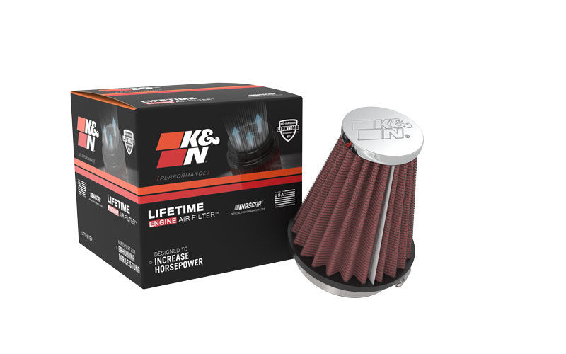 K&N Universal Chrome Filter 2.25 Inch Flange / 3.5 Inch Base / 2 Inch Top / 4 Inch Height-thumbmail-17