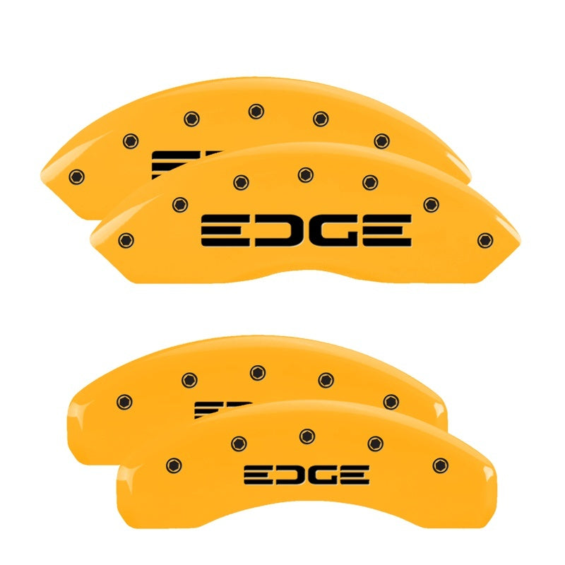 MGP 4 Caliper Covers Engraved Front & Rear Edge Yellow finish black ch-thumbmail-3