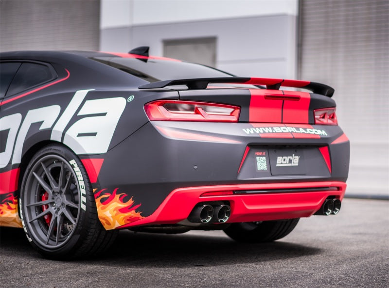 Borla 2016 Chevy Camaro V8 SS AT/MT ATAK Rear Section Exhaust w/o Dual Mode Valves-thumbmail-4