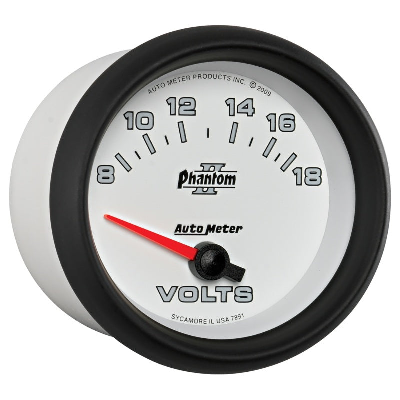 Autometer Phantom II 2-5/8in 18V Electric Voltmeter Gauge-thumbmail-6
