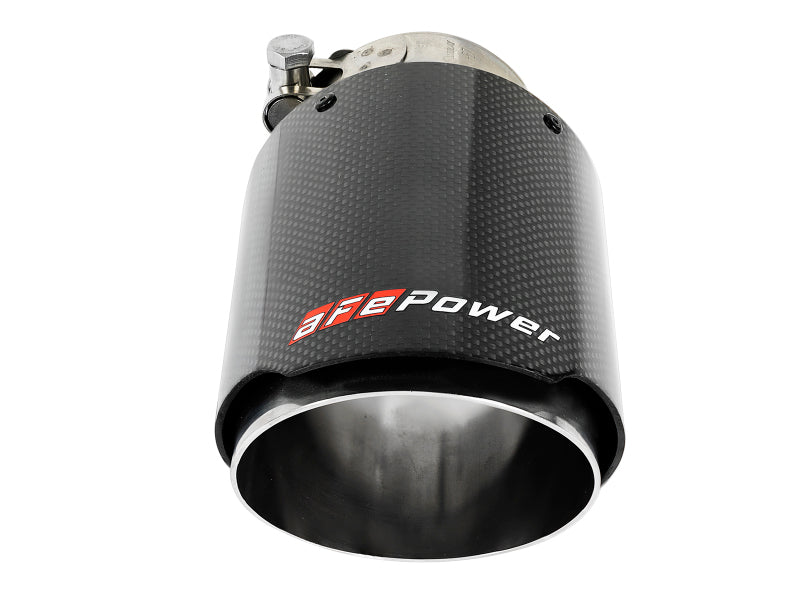 aFe MACH Force-Xp 409 SS Clamp-On Exhaust Tip 2.5in. Inlet / 4in. Outlet / 7in. L - Carbon-thumbmail-7