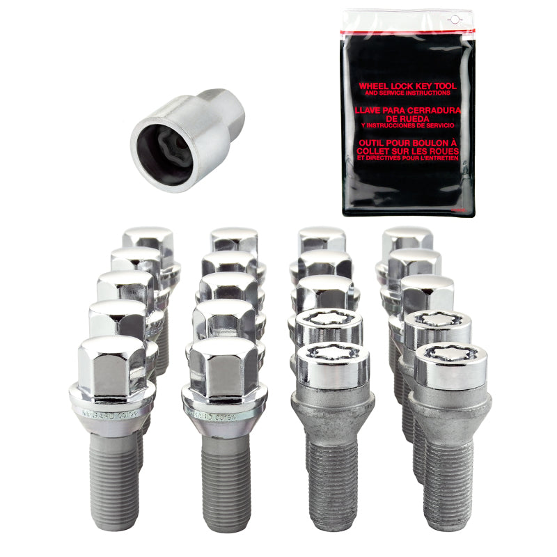 McGard 5 Lug Hex Install Kit w/Locks (Cone Seat Bolt) M14X1.25 / 17mm Hex / 27.5mm Shank L. - Chrome-thumbmail-8