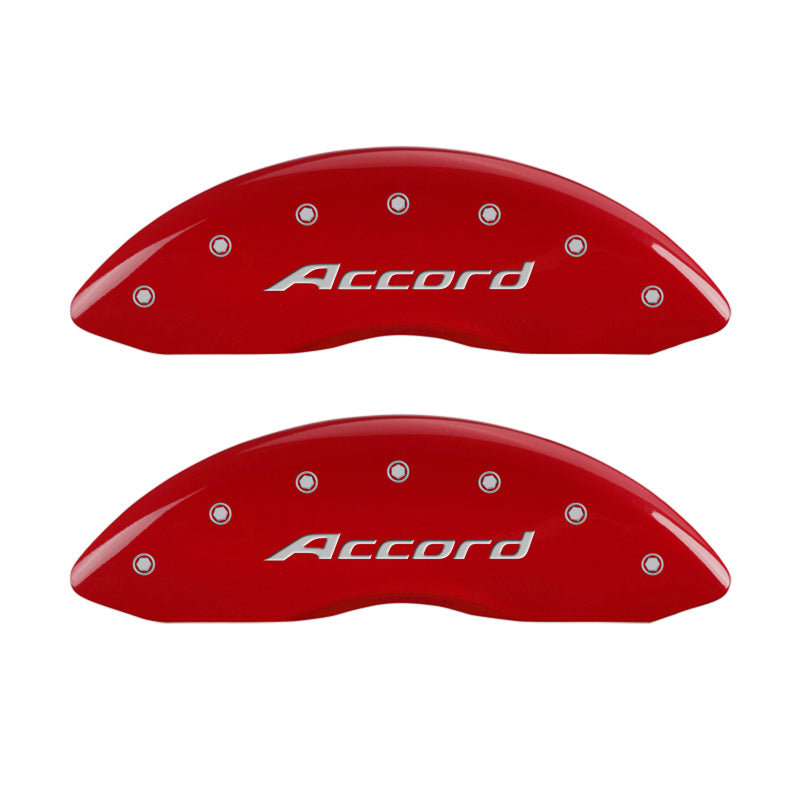 MGP 4 Caliper Covers Engraved Front Accord Engraved Rear Accord Red finish silver ch-thumbmail-3