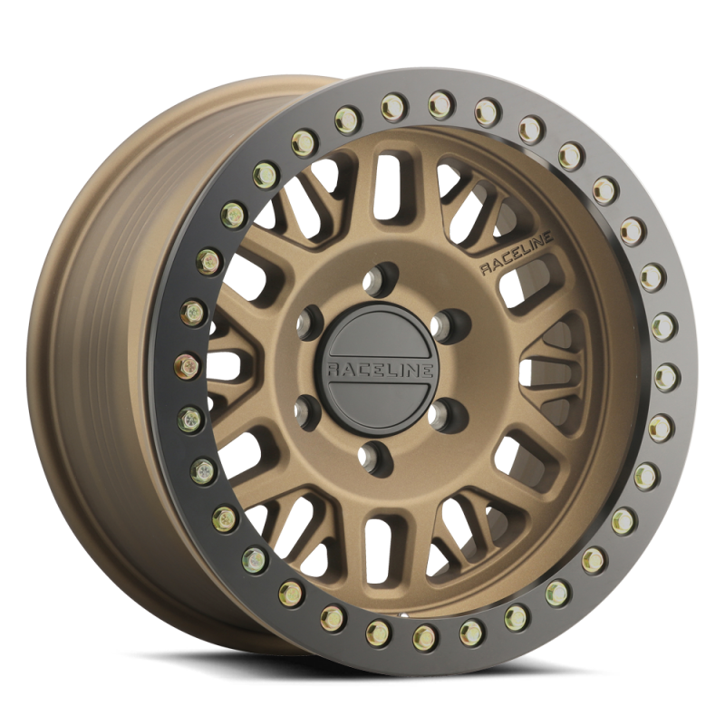 Raceline RT951B Ryno 17x9in/5x127 BP/-38mm Offset/83.82mm Bore - Bronze & Black Ring Beadlock Wheel-thumbmail-1