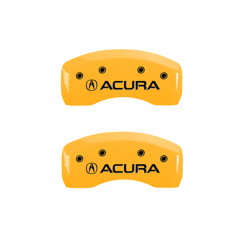 MGP 4 Caliper Covers Engraved Front & Rear Acura Yellow finish black ch-thumbmail-5