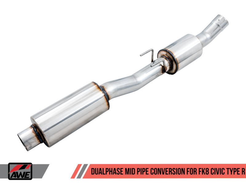 AWE Tuning 2017+ Honda Civic Type R Touring Edition Exhaust w/Front & Mid Pipes - Chrome Silver Tips-thumbmail-8