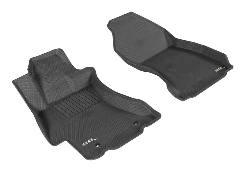 3D MAXpider 2012-2019 Subaru Impreza/XV Crosstrek/WRX/Sti Kagu 1st Row Floormat - Black-thumbmail-1