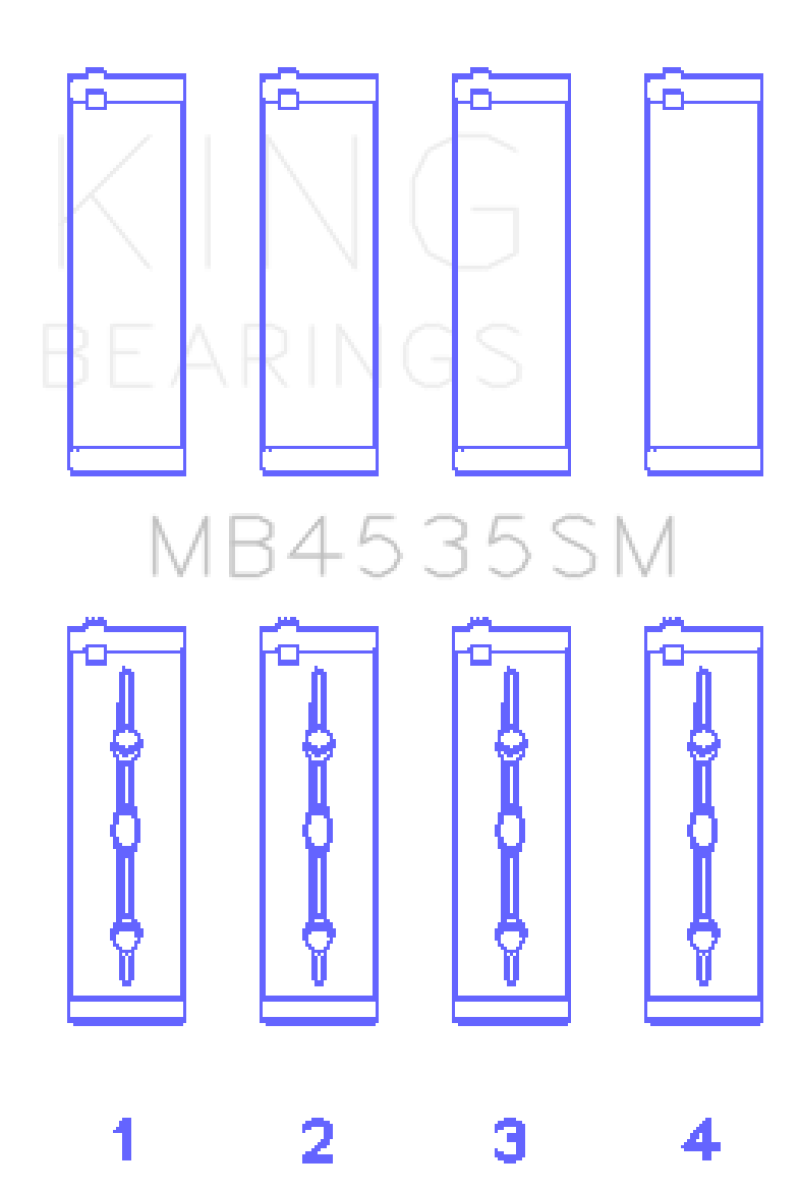 King Mercedes M276 V6 (Size STD) Main Bearing Set-thumbmail-2